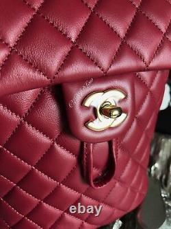 CHANEL Urban Spirit Backpack Dark Red Gold Burgundy Calf Calfskin Travel NWT NEW