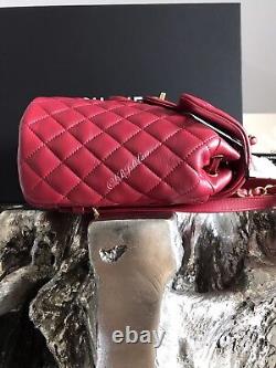 CHANEL Urban Spirit Backpack Dark Red Gold Burgundy Calf Calfskin Travel NWT NEW