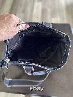 COACH Heritage web Black Leather Laptop Business Tote Briefcase F70558 EUC purse