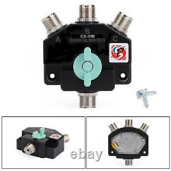 CX310 Heavy Duty Wideband 3 Way Coaxial Antenna Switch Box 1 Input 3 Output HC