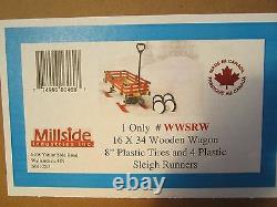 Canadian Made, Millside WWSRW Convertible Wooden Sleigh / Wagon