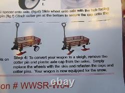 Canadian Made, Millside WWSRW Convertible Wooden Sleigh / Wagon