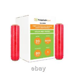 Cast Machine Pallet Stretch Shrink Film Tint RED 20x5000' 80 Ga 1 Roll