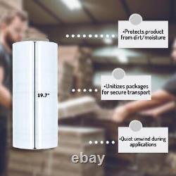 Cast Machine Pallet Stretch Wrap Clear Shrink Film 19.7x3000' 150 Ga 40 Rolls