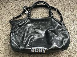 Coach Exotic Madison Sophia Embossed Leather Convertible Satchel Purse Bag 15954