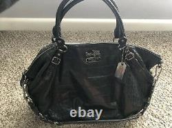 Coach Exotic Madison Sophia Embossed Leather Convertible Satchel Purse Bag 15954