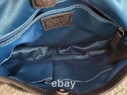 Coach Flagship Chelsea Dowel Black Leather Satchel Shoulder Bag Purse Limited