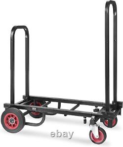 Compact Folding Adjustable Equipment Cart Heavy Duty 8-In-1 Convertible Cart