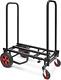 Compact Folding Adjustable Equipment Cart Heavy Duty 8-in-1 Convertible Cart H