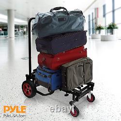 Compact Folding Adjustable Equipment Cart Heavy Duty 8-In-1 Convertible Cart H