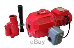 Convertible Deep Well Jet Pump, 3/4 HP 115/230V, max 65', heavy duty cast iron