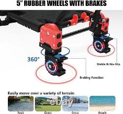 Convertible Dolly Cart with Rubber Wheels 330LB Load Capacity for Easy Moves
