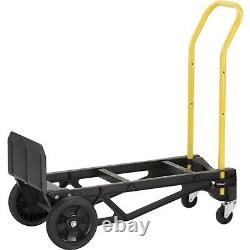 Convertible Hand Truck Dolly 400lb Cap 2 & 4 Wheel Cart Move Equipment Made USA