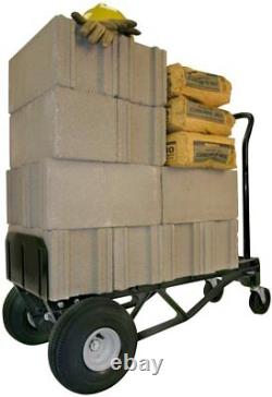 Convertible Hand Truck Dolly 400lb Cap 2 & 4 Wheel Cart Move Equipment Made USA