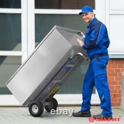Convertible Hand Truck Dolly Cart with Straps, Folding Hand Cart with Wheels