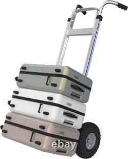Convertible Hand Truck Dolly Cart with Straps, Folding Hand Cart with Wheels