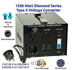 Diamond Series 1500 Watt Step Up/Down Voltage Converter Transformer