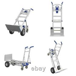 Dolly Heavy Duty Hand Truck 3 in 1 Convertible Aluminum 4 Wheel Cart 1000 Lbs