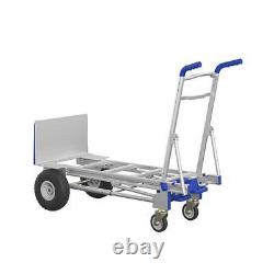 Dolly Heavy Duty Hand Truck 3 in 1 Convertible Aluminum 4 Wheel Cart 1000 Lbs