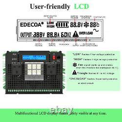 EDECOA Pure Sine Wave Power Inverter 12V to 240V 3500W Converter Heavy Duty LCD