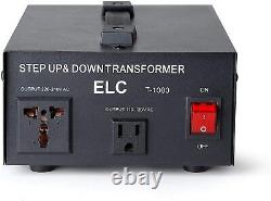 ELC T-1000 1000-Watt Voltage Converter Transformer Step Up/Down 110V/220V