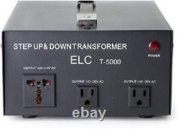 ELC T-5000 5000-Watt Voltage Converter Transformer Step Up/Down 110V/220V