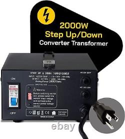 ELC T Series 2000 Watt Voltage Converter Transformer Step Up/Down 110v to