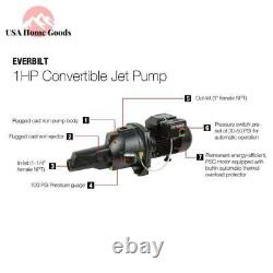 EVERBILT Convertible Jet Pump 1 HP Heavy-Duty Dual Voltage 115/230-Volt Motor