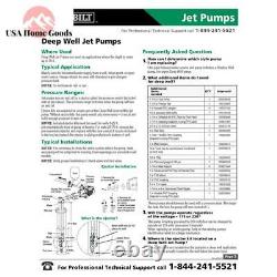 EVERBILT Convertible Jet Pump 1 HP Heavy-Duty Dual Voltage 115/230-Volt Motor