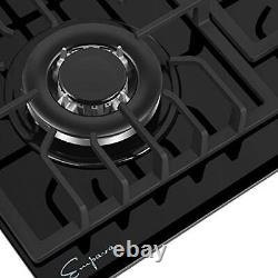 Empava 24 in. Gas Stove Cooktop with 4 Sealed Burners-Heavy Duty Continuous G