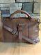 Fossil Vintage Revival Satchel Brown Leather Satchel Crossbody Messenger Handbag