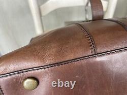 FOSSIL Vintage Revival Satchel BROWN Leather Satchel Crossbody Messenger Handbag