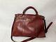 Fossil Vintage Revival Satchel Red Leather Satchel Crossbody Messenger Handbag