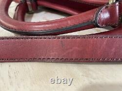 FOSSIL Vintage Revival Satchel RED Leather Satchel Crossbody Messenger Handbag