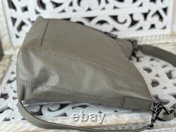 FRYE LENA Gray Leather Large Shoulder Bag Convertible Crossbody Heavy Duty EUC