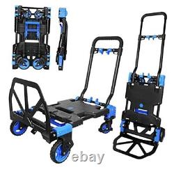 Foldable Hand Truck Heavy Duty 440LB Load Carrying, Convertible Hand Cart with