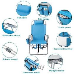 Folding Chair Outdoor Camping Aluminum Heavy Duty Metal Beach Patio Chair Bed