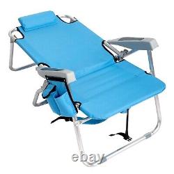 Folding Chair Outdoor Camping Aluminum Heavy Duty Metal Beach Patio Chair Bed
