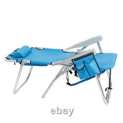 Folding Chair Outdoor Camping Aluminum Heavy Duty Metal Beach Patio Chair Bed