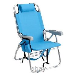 Folding Chair Outdoor Camping Aluminum Heavy Duty Metal Beach Patio Chair Bed
