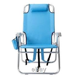 Folding Chair Outdoor Camping Aluminum Heavy Duty Metal Beach Patio Chair Bed