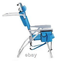Folding Chair Outdoor Camping Aluminum Heavy Duty Metal Beach Patio Chair Bed