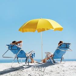 Folding Chair Outdoor Camping Aluminum Heavy Duty Metal Beach Patio Chair Bed