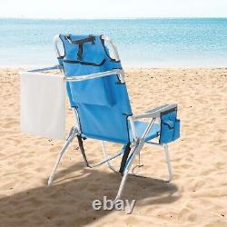 Folding Chair Outdoor Camping Aluminum Heavy Duty Metal Beach Patio Chair Bed