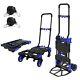 Folding Hand Truck Heavy Duty 330lb Load Carrying, Convertible Dolly Cart A-blue