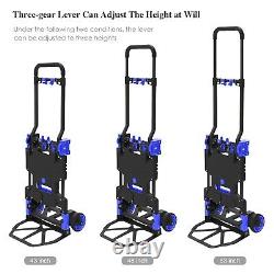Folding Hand Truck Heavy Duty 330LB Load Carrying, Convertible Dolly Cart with