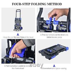Folding Hand Truck Heavy Duty 330LB Load Carrying, Convertible Dolly Cart with
