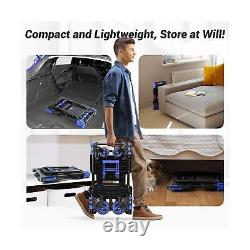 Folding Hand Truck with Wheels, 330LB Heavy Duty Collapsible Hand Truck Foldi