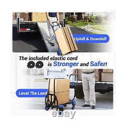 Folding Hand Truck with Wheels, 330LB Heavy Duty Collapsible Hand Truck Foldi
