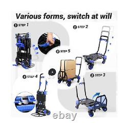 Folding Hand Truck with Wheels, 330LB Heavy Duty Collapsible Hand Truck Foldi
